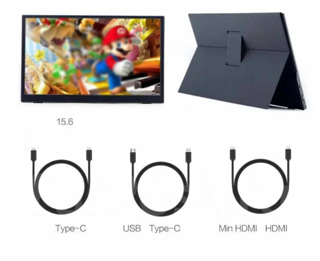 ����������� HDMI-������� 15,6". 15.6", ���������� �� (LCD, LED, QLED) ����