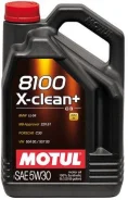 Motul 8100 X-Clean+. 5W-30, �������������, 4��. ����