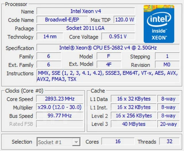 Intel Xeon E5-2682 v4. ��� ����� �� ������������ ����