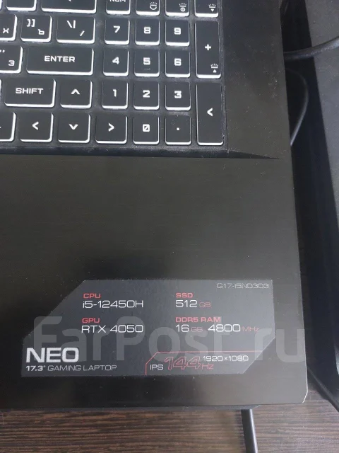 Ardor Neo G17. 17.3", ��� 16 ��, ���� 500���, WiFi: 1, Bluetooth: 1, ����������� �� 6��. ����
