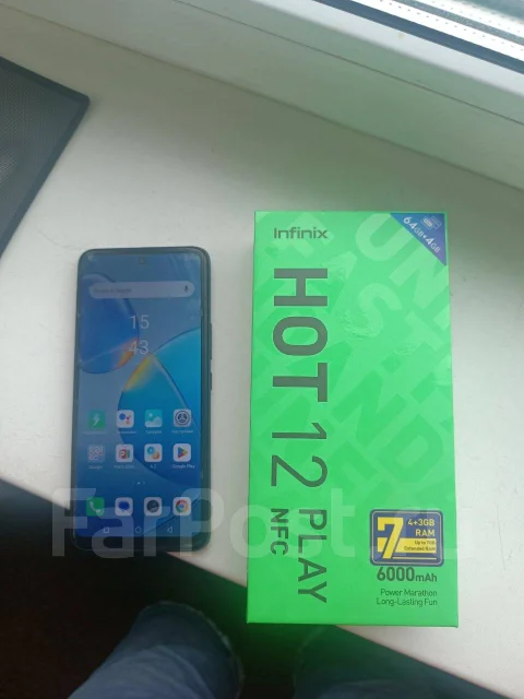 Infinix HOT 12 Play. �/�, 64 ��, �����, 3G, 4G LTE, Dual-SIM, NFC ����