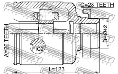 ���� ���������� ������ 26x42x28 Febest 2211Opirh 2211OPIRH ����