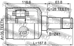 ���� ���������� 35x41x28 Febest 2211Sormtlh 2211SORMTLH ����