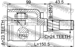 ���� ���������� 23x40x24 Febest 0211P12QG16 0211P12QG16 ����