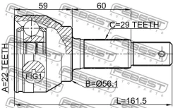 ���� �������� 22x56.1x29 Febest 0210F15 0210F15 ����