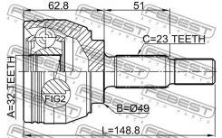 ���� �������� 32x49x23 Febest 2410Megii 2410MEGII ����