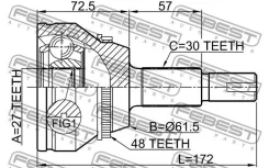 ���� �������� 27x62x30 Febest 0110GSL20A48 0110GSL20A48 ����