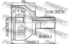 ���� �������� 24x54.2x36 Febest 2710C70 2710C70 ����