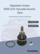 ����� ������� E1#A, E3#A, C5#A 82-, Accent 94-06, GETZ, Matrix 02-, Spectra 03-, Elantra 95- LOW, {545 Narichin NSM2231 NSM2231 ����
