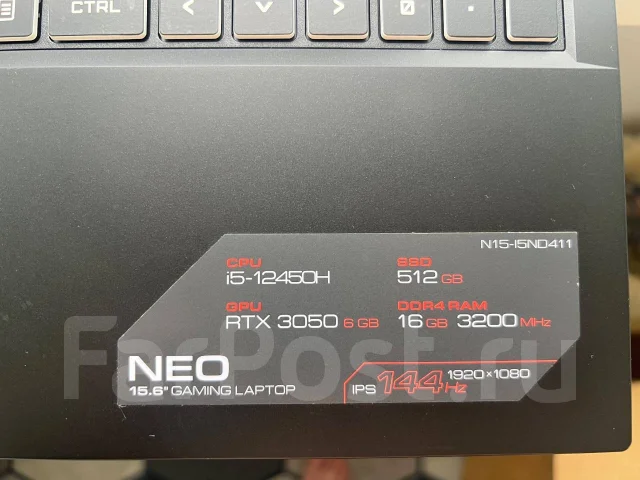 Ardor Neo N15. 15.6", ��� 16 ��, ���� 500���, WiFi: 1, Bluetooth: 1 ����
