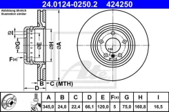 Two-piece brake disk 24012402502 ATE 24012402502 ����