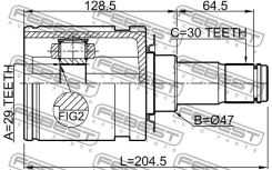 ���� ���������� 29x47x30 Febest 0111GRN245 0111GRN245 ����