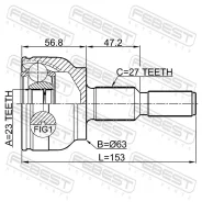 ���� �������� 23x63x27 | ����� ����/��� | Febest 2110-CDH 2110CDH ����