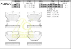 ������� ��������� ������ Toyota Corolla, Vitz RS, Prius, Ist (������� ������, �������� �������� ��������� ������� ������ ���) AC1097C Anchi, ���������...