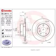 ���� ��������� ������ ������������� (�������� 2��) Brembo 09B41411 - 09B41411 ����