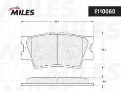 ������� ��������� ������ (��� �������) (����� Semi-Metallic) (Toyota Camry (V40, V50), RAV4 III) (TRW GDB3426) E110060 E110060 ����