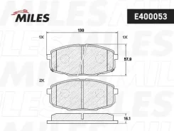 ������� ��������� �������� (��� �������) (����� Low-Metallic) Changan EADO PLUS/Hyundai i30 07-/KIA �EED 07-/Carens 02- E400053 E400053 ����