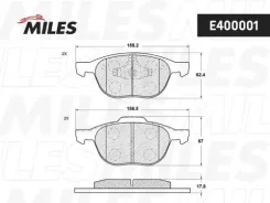 ������� ��������� �������� (��� �������) (����� Low-Metallic) FORD Focus II 04-/III 10-/Mazda 3 03-/ Volvo S40 04- (TRW GDB1583) E400001 E400001 ����