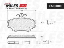 ������� ��������� �������� (� ��������) (����� Ceramic ����� PRO) Renault Logan 04-/Sandero 08-/CLIO 91- (TRW GDB1465) E500000 E500000 ����