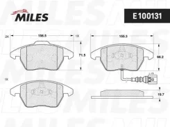 ������� ��������� �������� (� ��������) (����� Semi-Metallic) AUDI A3/Volkswagen G5/Passat 06/Touran 0306/Caddy 04 ���. (TRW GDB1550) E100131 E100131...