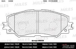 ������� ��������� �������� (��� �������) (����� Semi-Metallic) Toyota Auris 1.4-1.6 07-/Corolla 1.4 07-/RAV 4 06- (TRW GDB3425) E100135 E100135 ����