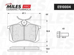 ������� ��������� ������ (����� Ceramic ����� PRO) AUDI 96-/Citroen 99-/Renault 98-/Peugeot 00-/VW 95- (TRW GDB1330) E510004 E510004 ����