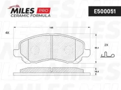 ������� ��������� �������� (����� Ceramic ����� PRO) Mitsubishi ASX/Lancer/Outlander/Dodge Caliber (TRW GDB3287) E500051 E500051 ����