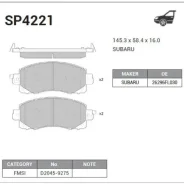������� �������� Subaru XV II 2017- SP4221 SP4221 ����