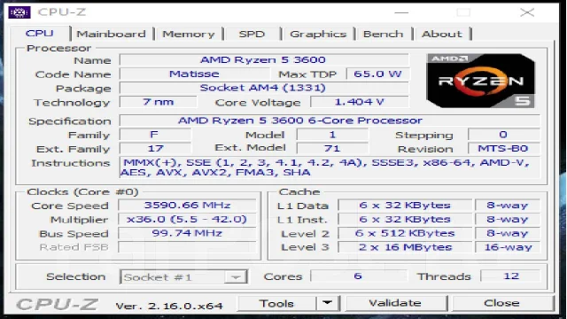 AMD Ryzen 5 3600 ����