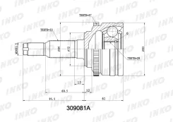 ���� ������� 33, 29 ABS 47 �������� ������, ����� ��� Daewoo Nubira, Chevrolet Rezzo, Daewoo Lanos INKO 309081A 309081A ����