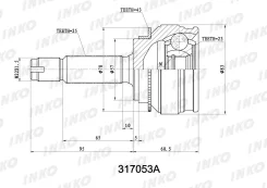 ���� ������� 25/23 ABS 43 | ����� | INKO 317053A 317053A ����