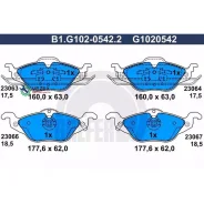 ������� ����. ���. OPEL Astra G 1,2-1,6/1,6D 9/98- Galfer B1G10205422 B1G10205422 ����