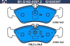 ������� ���. Mercedes Sprinter/VW LT WVA21592 Galfer ���. B1-G102-0397-2 B1G10203972 ����