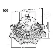���������� ����������� ��������� ���������� Japanparts VC500 - VC500 ����