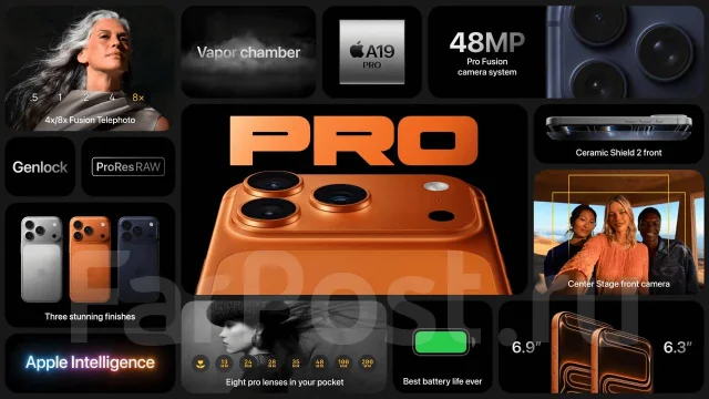 Apple iPhone 17 Pro Max. �����, 2 ��, �����, Dual-SIM, 4G LTE, 5G, NFC. ��� ����� �� ������������ ����