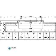 ���� ��������� FIAT/Suzuki Sedici/SX4 06- ����. Blitz BS0451 BS0451 ����