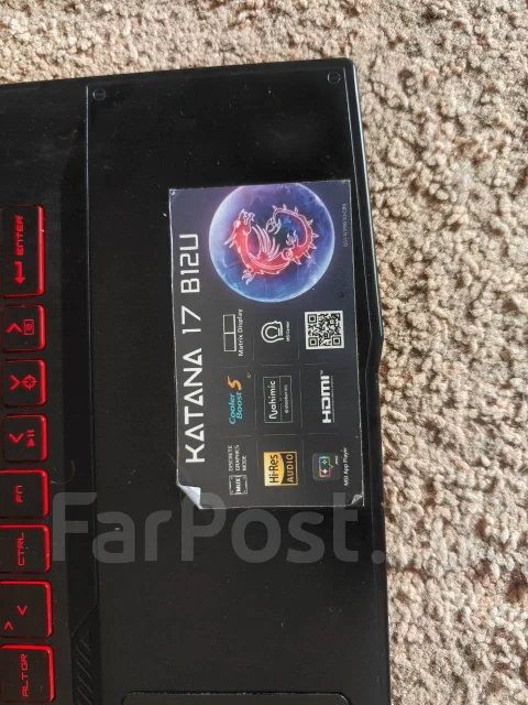 MSI Katana 17 B12UCR. 17.3", 2����, ��� 16 ��, ���� 512���, WiFi: 1, Bluetooth: 1, ����������� �� 5��. ����