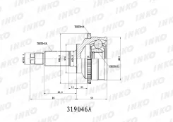 ���� ������� 28/23 ABS 44 | ����� ����/��� | INKO 319046A 319046A ����