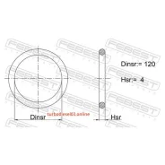 ������ �������������� ���������� ������ 120x4, �����/��� ����/��� Febest 02400019 02400019 ����