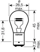 ����� P21/5W 12V 21/5W BAY15d Original LINE �������� ������������ �/� (���) Osram 7528 7528 ����
