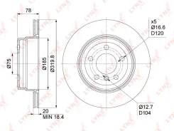���� ��������� ������������� (320x20) | ��� | LYNXauto BN-1012 BN1012 ����