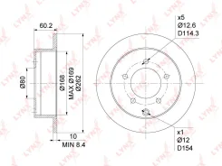 ���� ��������� ��������������� (262x10) | ��� | LYNXauto BN-1086 BN1086 ����