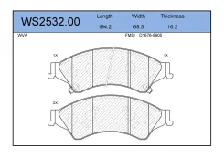 ������� ��������� �������� �������� ��� FORD Ranger Jeenice WS2532.00 WS253200 ����