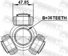 ������� Nissan Murano (Z50) (2004-2008) 36X47.85 [178Febest0216Z50] 0216Z50 ����