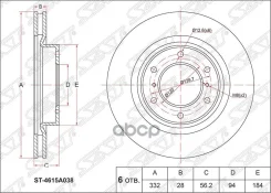 ���� ��������� (�����) Mitsubishi Pajero 06-20 / Montero 06- [178Satst4615A038] ST4615A038 ����
