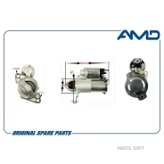 ������� (1,1KW 9T) Chevrolet (Cruze J300, J305) (1,6) (1,8) (F16D4) (F18D4) OPEL (Astra J) (1,6) (2009-) (Astra H) (1,6) (1,8) (-2009) AMD AMD. EL637...