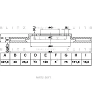 ���� ��������� BMW X3/X4 (F25/F26) 10- �����. ����. Blitz BS0406 Blitz BS0406 BS0406 ����