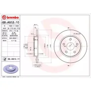 ���� ��������� Toyota Auris/Corolla 06-/12- ����. D=270 Brembo 08A91210 Brembo 08A91210 08A91210 ����