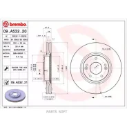 ���� ��������� ������. Hyundai i30 (FD) 10/07-05/12 / Hyundai i30 (GD) 06/11- / Hyundai i30 Coupe 0 Brembo 09. A532.20 Brembo 09A53220 09A53220 ����