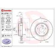 ���� ��������� MB W203/W208/W209/W124/W210 01- 3.0-5.5 ����. ����. D=300 Brembo 09A74211 Brembo 09A74211 09A74211 ����